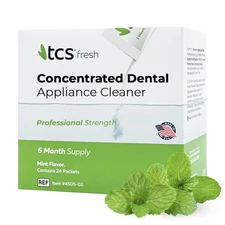 TCS Fresh Dental Appliance Cleaner, 24 Count Professional Strength Concentrated