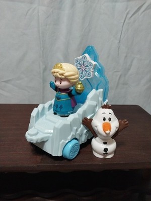 Fisher Price Little People Disney Princess Frozen Elsa Parade Float W/ Olaf Fig