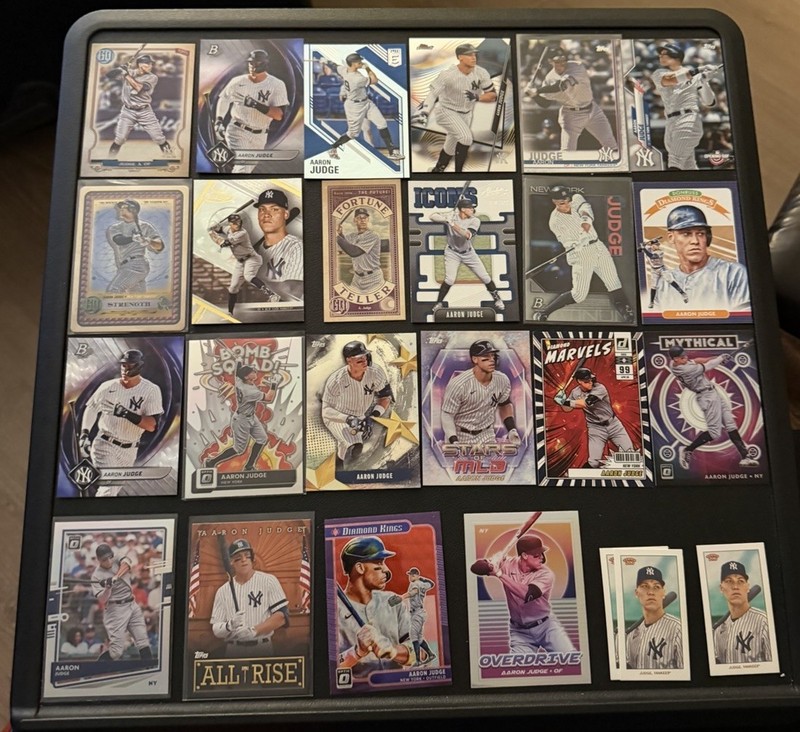 73- Aaron Judge Lot 2018-25 w/ Inserts Silver Holo Prizm Parallel Bowman Chrome