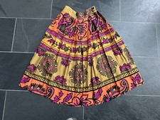 Vintage 1980s Colorful Full Rayon Skirt Incognito