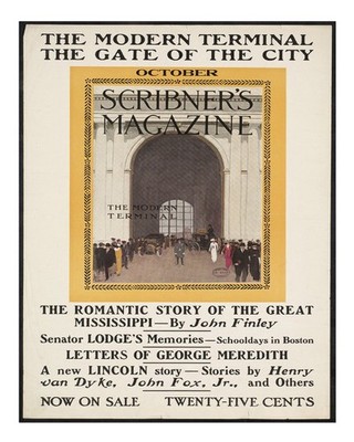 Vintage Magazin Cover Wandbild Poster - Scribner's Terminal