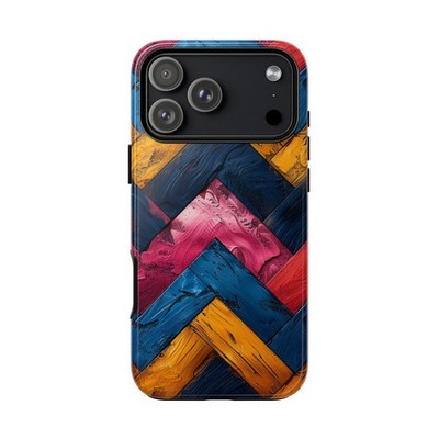 For iPhone/Galaxy/Pixel - Premium Case - Zig Zag Chevron Wood Lines