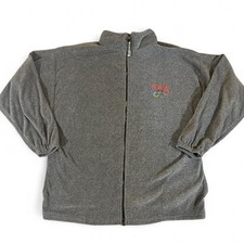 Vintage 90s USA Olympics Fleece Full Zip Jacket Gray XL Made In USA