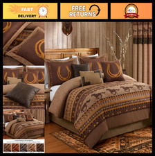 Southwestern Wild Horses 7-Piece Microsuede Bedding Comforter Set - California K