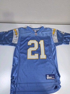 Vintage San Diego Chargers #21 Tomlinson Jersey LIght Blue sz Large Reebok As-Is