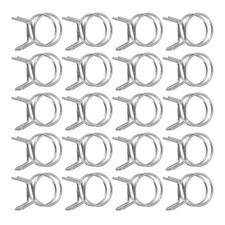 20Pcs 19mm/0.75inch Double Wire Spring Hose Clamp Adjustable Spring Clips