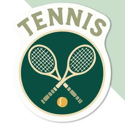 AZEEDA Adesivi decalcomanie 'Racchette da tennis' (DW055359)