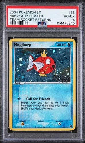 Swirl! PSA 4 Magikarp Stamp Reverse Holo Team Rocket Returns 65/109 Pokemon Card