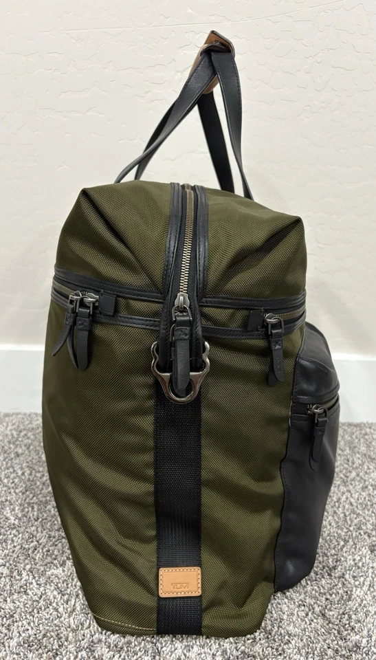 TUMI Alpha Bravo ‘Kessler’ Olive Green Nylon Large Duffle Bag - 223530LMH - Image 3 of 4