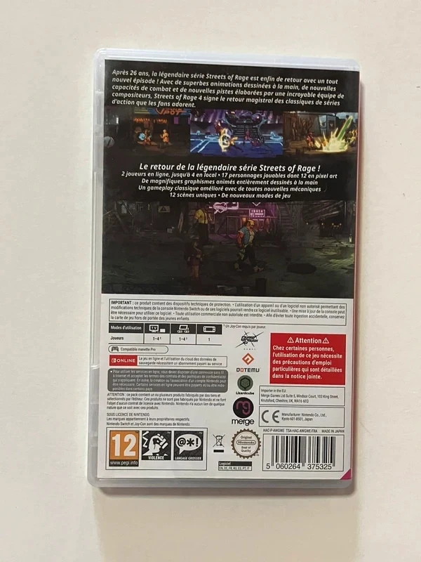 Jeu Nintendo Switch STREETS OF RAGE 4 + CD AUDIO + TRADING CARD LIMITED RUN, photo 3 sur 3
