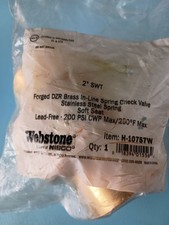NEW NIBCO H-10757W 2" DZR BRASS IN-LINE SPRING CHECK VALVE 200 CWP SWEAT