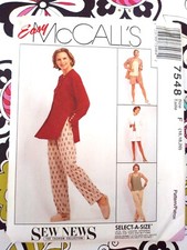Easy McCall's Pattern 7548 Jacket Tank Top Skirt Pants Shorts 16 18 20 Vacation