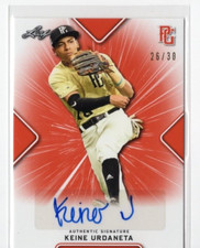 2021 Leaf Perfect Game National Showcase Keine Urdaneta Auto Orange /30 #BA-KU1