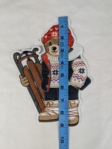 Skater Polo Large Teddy Bear Embroidered Patch – Sew-On Glue-On Cool Bear Patch - Picture 7 of 7