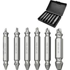 Schraubenausdreher 6tlg Set Profi, Linksausdreher, Schrauben Ausdrehwerkzeug,...