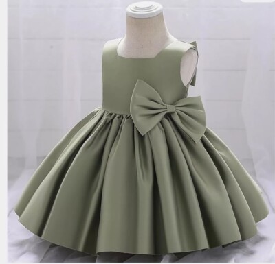 IDOPIP Flower Girl Bowknot Tutu Dress for Kids Size 4T