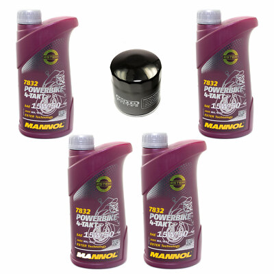 Motoröl Set 15W50 Ölfilter MF163 4 Liter für BMW K 1100 LT R 1150 RT 1200 850 C