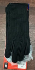 NWT Spyder Core Conduct black Gloves, size men's S, M,L or XL 
