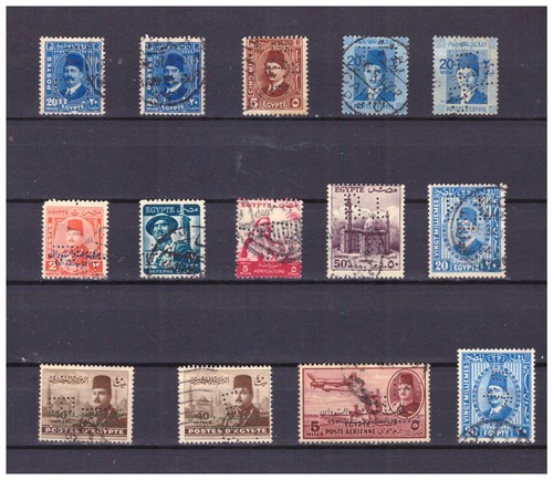 FRANCOBOLLI Egitto Egypt Misto PERFIN a Scelta FX13 - 第 1/28 張圖片