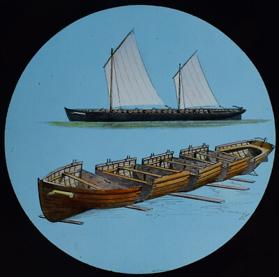 HENRY MORTON STANLEY IN AFRICA NO5 THE LADY ALICE C1888 Magic Lantern Slide