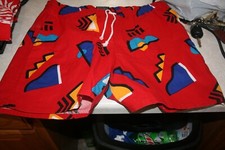 Vintage Youngbloods red graphic Mens Swim Trunks Shorts swim suit size medium