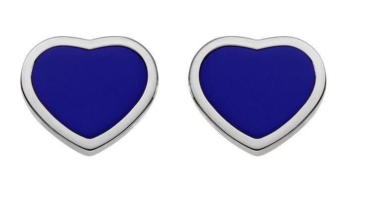 Chopard — Chopard Happy Hearts Lapis Lazuli 18k White Gold Earrings +Certificate 839482
