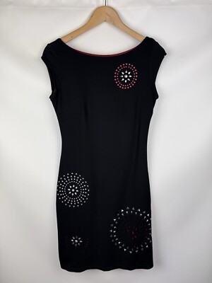 Desigual Ladies Short Sleeve Studded Pencil Dress Size M Style 69V21E1