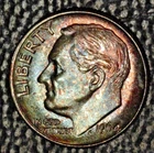 1964 Roosevelt dime, Gem BU+ , Pretty toning