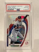 2022 STADIUM CLUB MEMBERS ONLY DEREK JETER CHROME BEAM TEAM 32/40 #CBT8 PSA 10