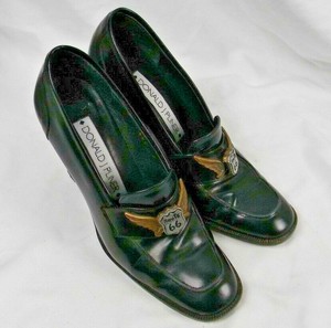 Donald J Pliner zapatos talla 6 medio Route 66 Alas De Cuero Década de 1950  Gasolina Estilo | eBay