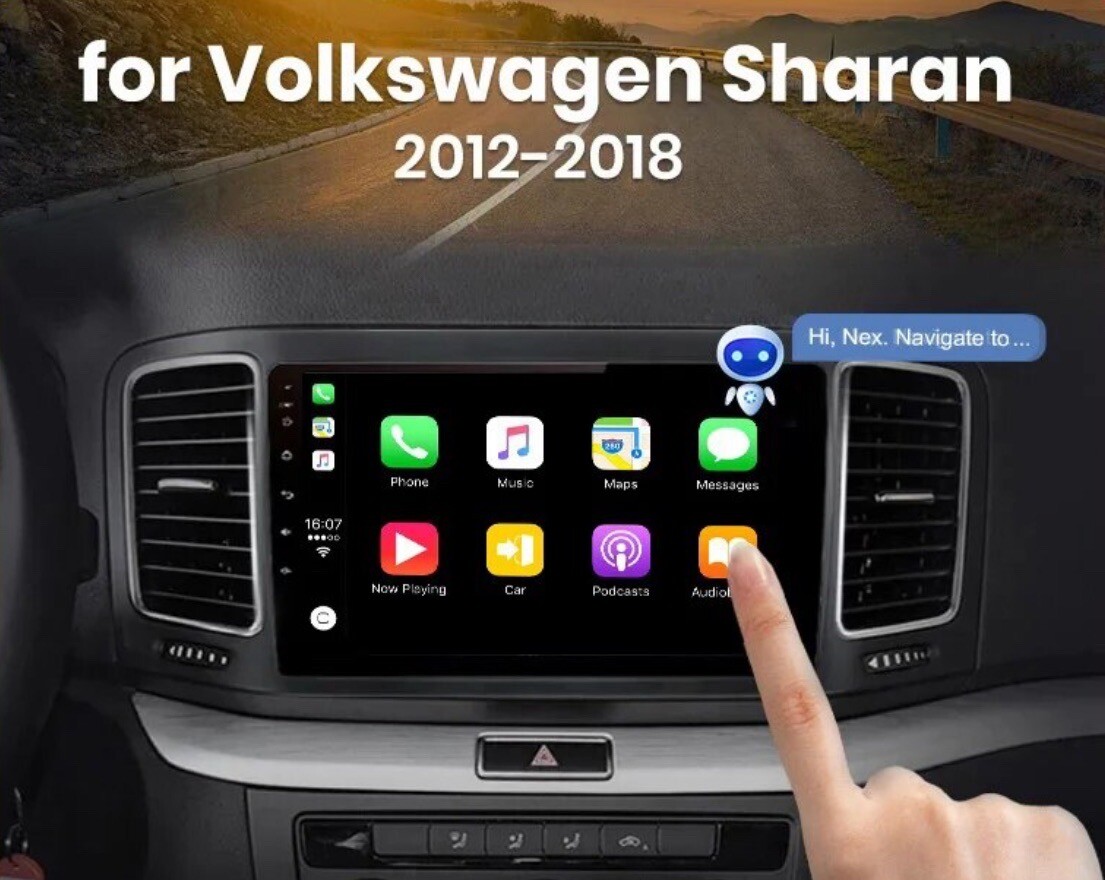 GPS Android Auto Sharan 2012 à 2018 idéal pour les longs trajets et vacances en famille