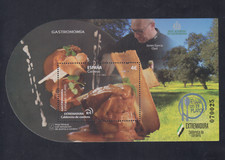 Hoja bloque gastronomía de España en 19 platos 2020 Edifil  5420 MNH