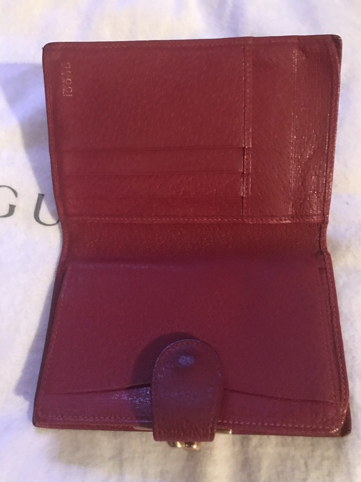 Authentic Gucci Small Article Wallet  Leather Red - image 5