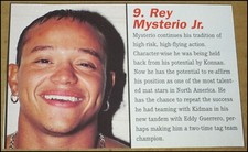 1999 Rey Mysterio Jr. #9 WCW Ranking Profile Magazine Clipping Wrestling 4.5