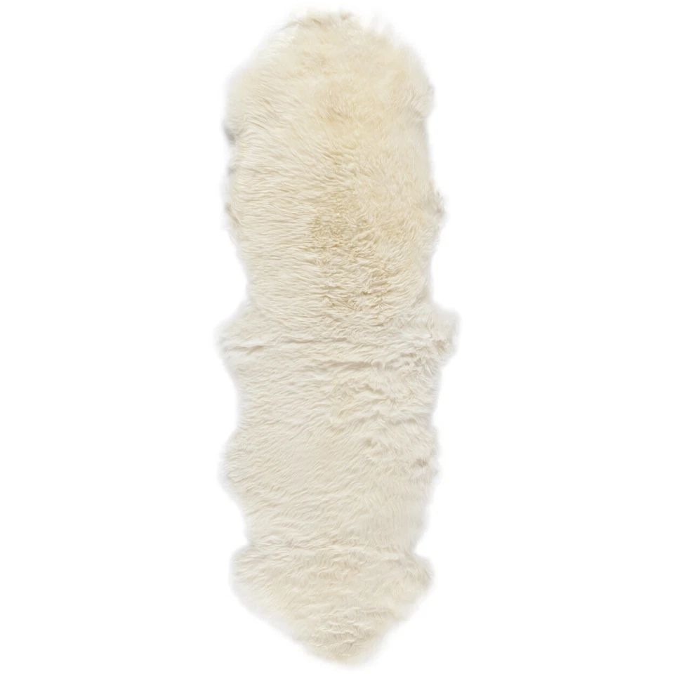 SAFAVIEH Rustic Modern Genuine Natural Luxurious Soft Sheepskin Rug White - Image 3 of 4