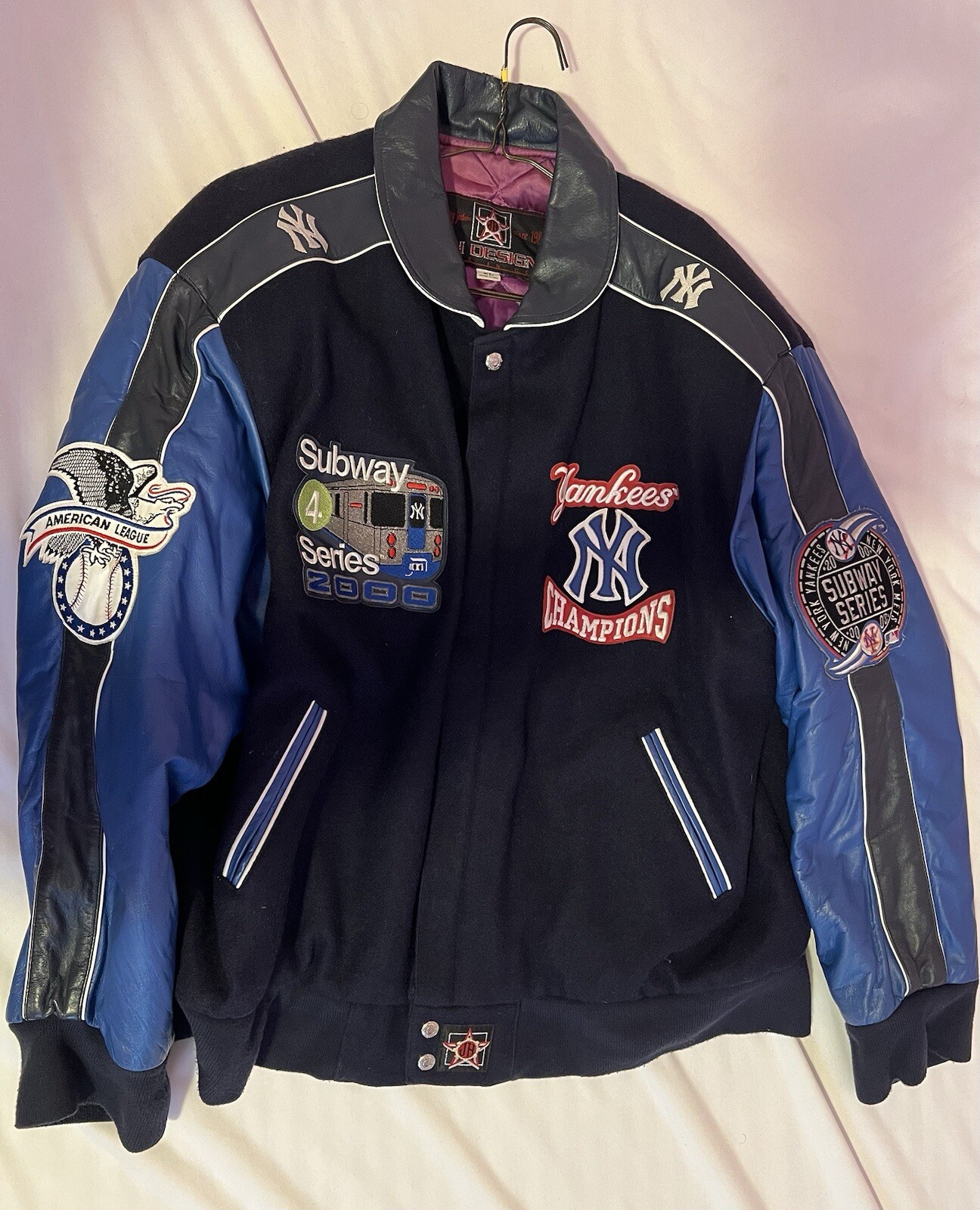 Vintage New York Yankees Jeff Hamilton Jacket JH Design Subway Series 2000 SZ XL