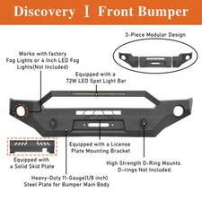 Off-road Steel Front Bull Bumper Or Rear Bumper For Toyota Tacoma 2016-2023 3gen