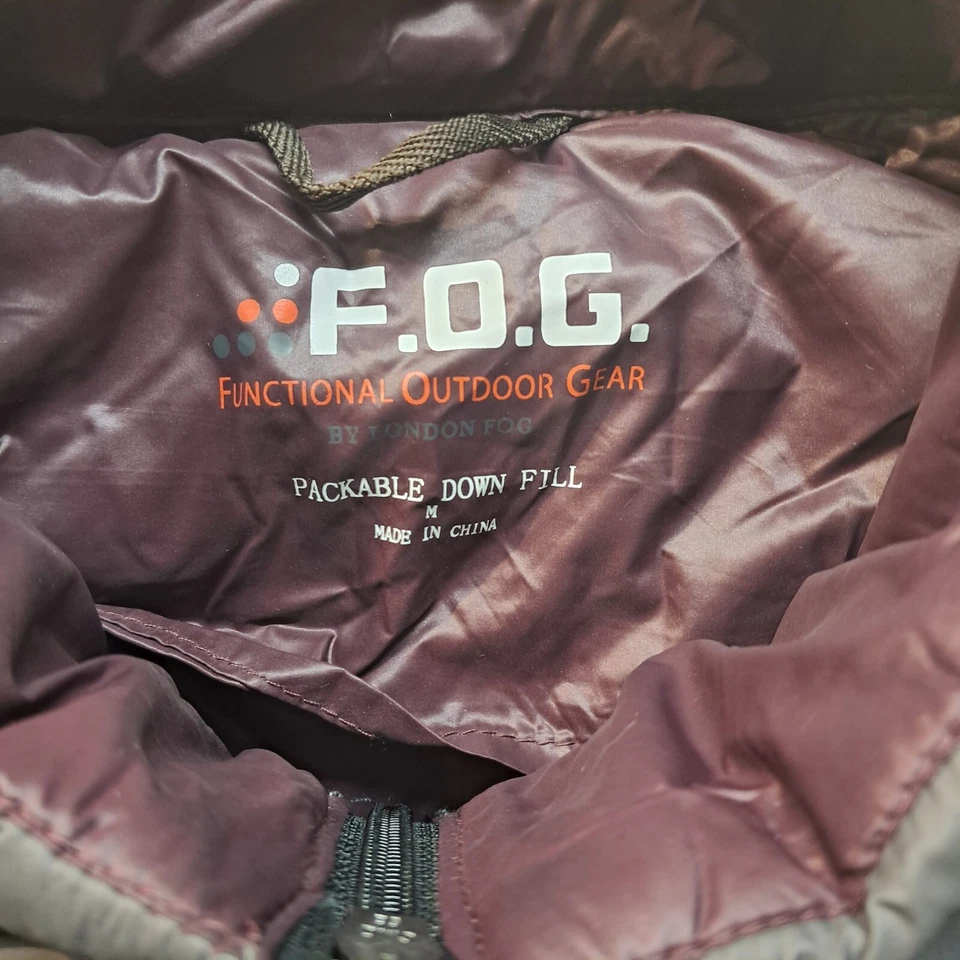 London Fog Down Puffer Jacket Women's Medium Full Zip Packable  - Image 3 of 4