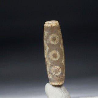 Tibetan Old Dzi Agate Bead "5Eyed" Amulet Pendant from Tibet 37731