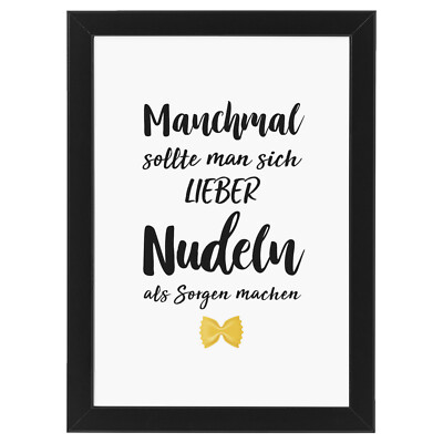 Wandbild Deko Bild Kunstdruck Kreativ Design Poster A4 im Holzrahmen schwarz