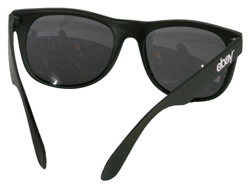 eBayana Black Frame FauxBan Sunglasses with White eBay Logo - Picture 3 of 7