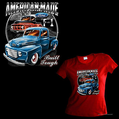  Damen Shirt licensed Ford Vintage Truck Van Classic Pickup 50s Oldtimer *0008