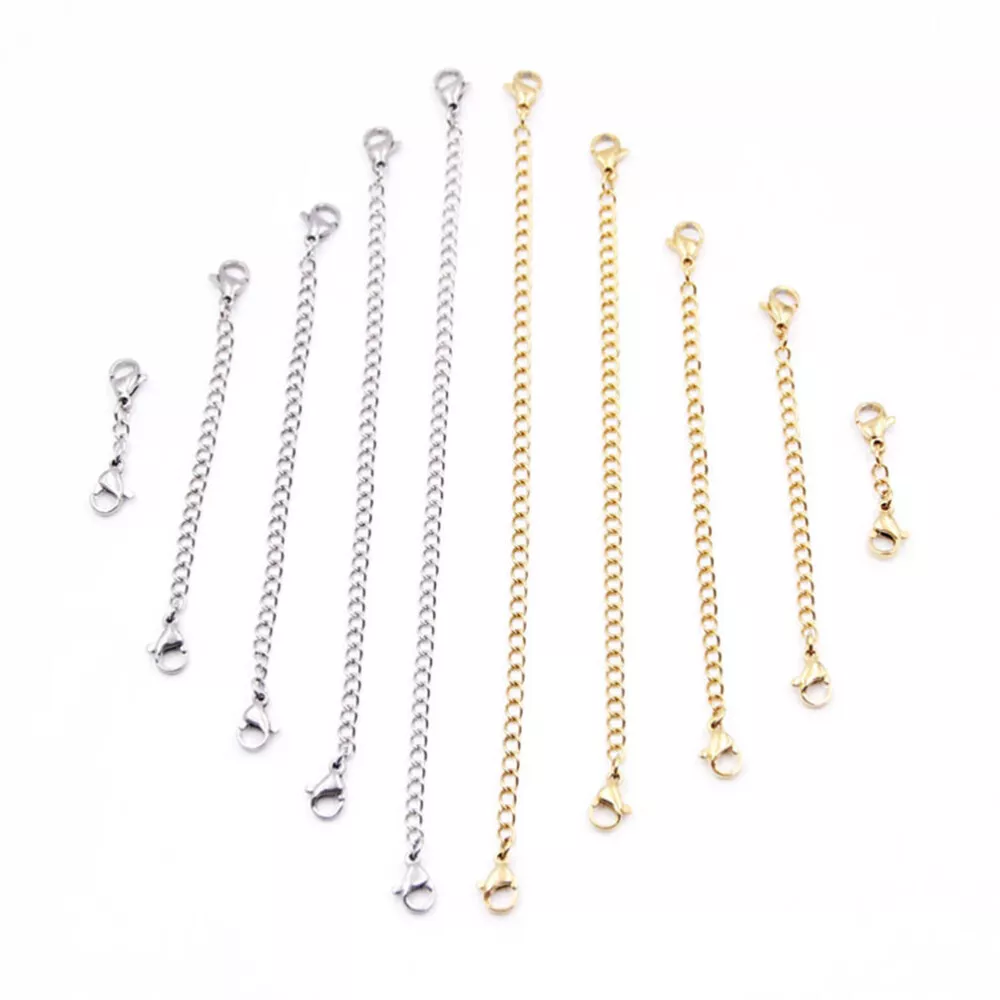 5PCS bulk bracelets Sterling Silver Necklace Extender Magnetic