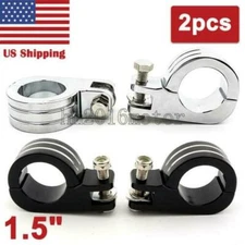 1.5" Motorcycle Highway Engine Guard Crash Bar Foot Peg Mount Clamps for Harley