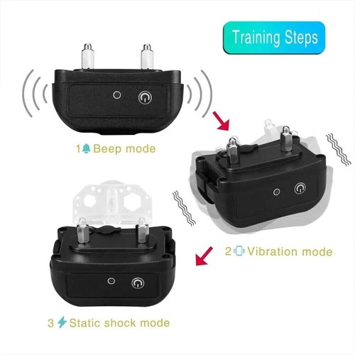 Dog training collar anti bark dog shock waterproof collar with remote receiver - Picture 5 of 8