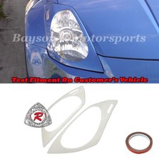 Fits 03-09 Nissan 350z Z33 Headlight Eyelid Cover Trims Abs
