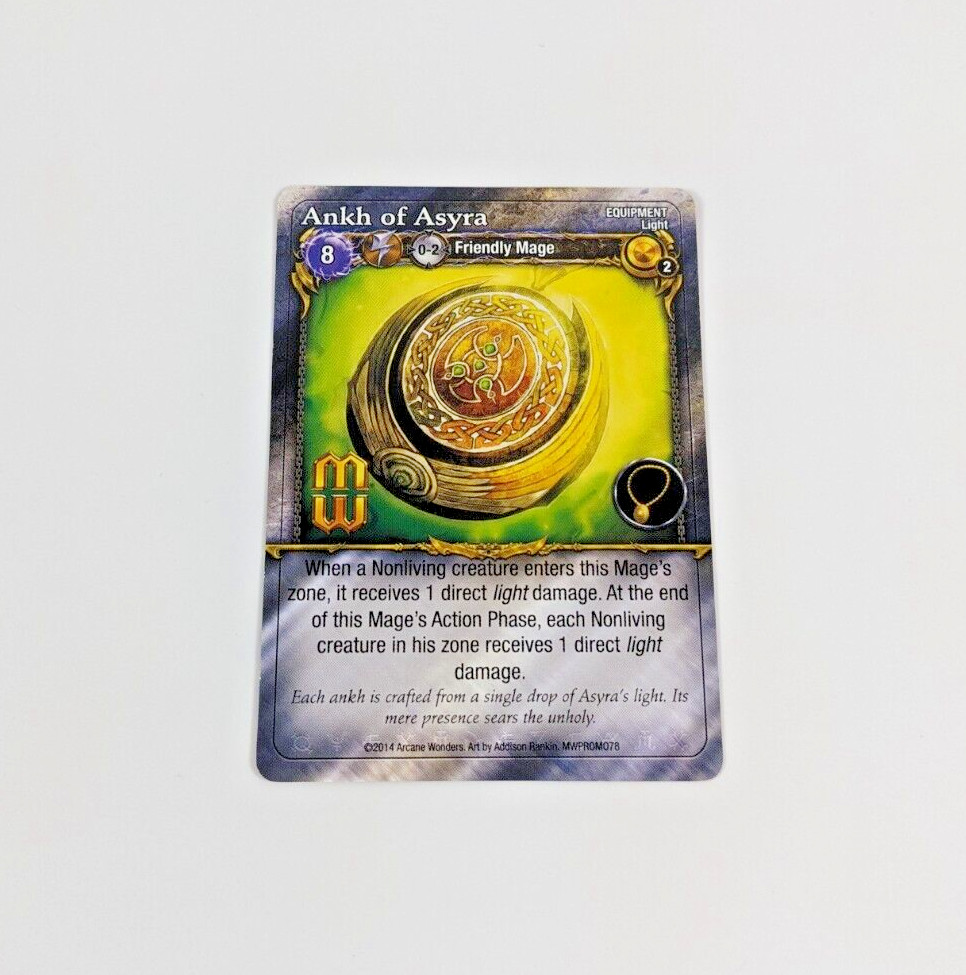 MAGE WARS ARENA Board Game ANKH OF ASYRA Promo MWPROMO78 Arcane Wonders