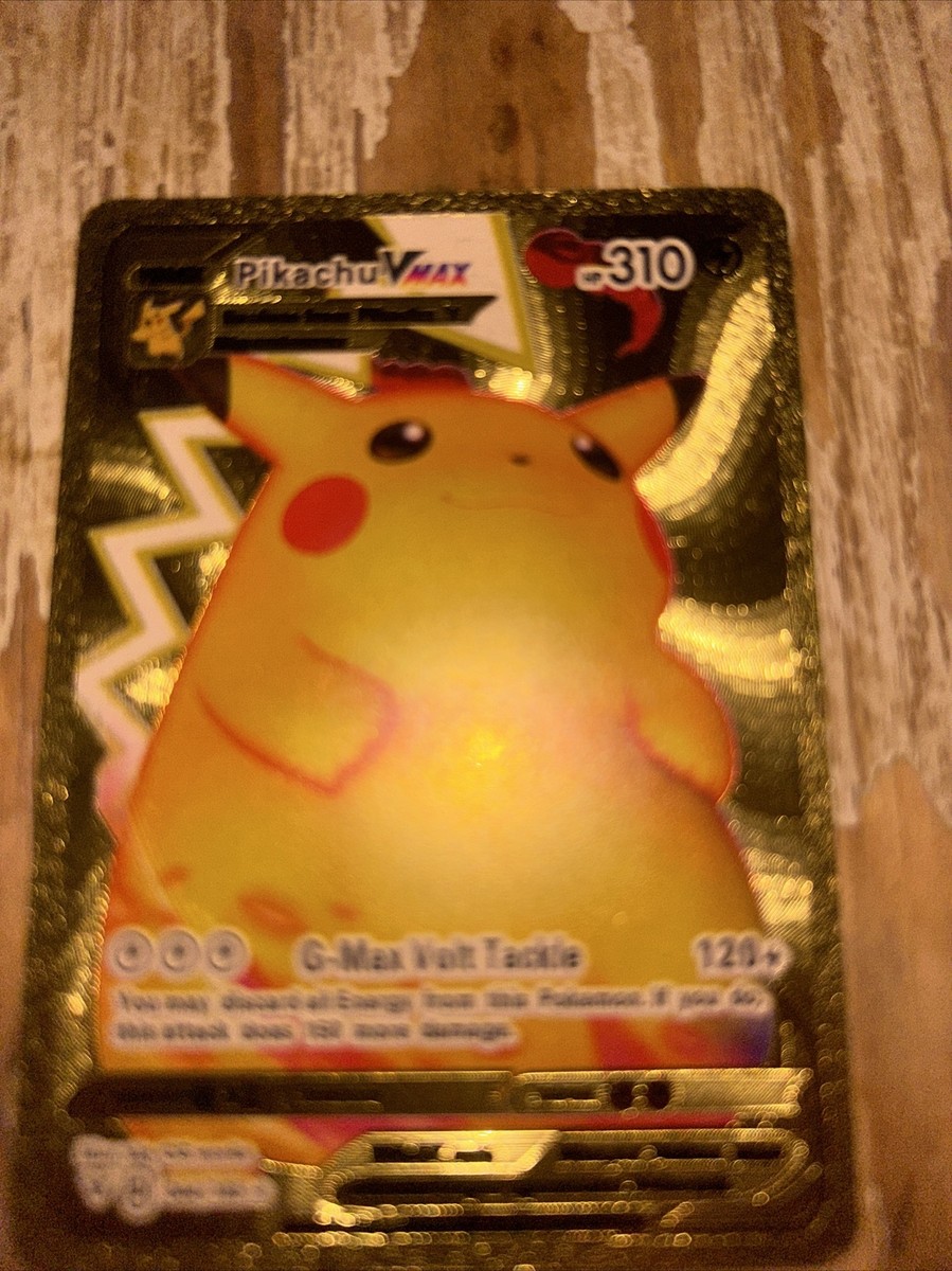Pikachu Vmax Gold Foil Pokémon Card- Collectible/Gift/Display | eBay