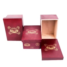 Lot of 3 Southern Draw Toro Rose of Sharon Wood Cigar Box 6.75" x 4.5" x 3.25"