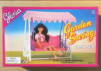 GLORIA DOLL HOUSE FURNITURE SIZE Garden Swing PLAY SET For Dolls (98016) NEW